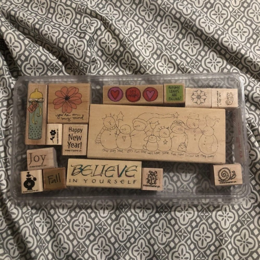 Stampin' Up! All Year Cheer III - Wood Mount Rubber Stamp Set